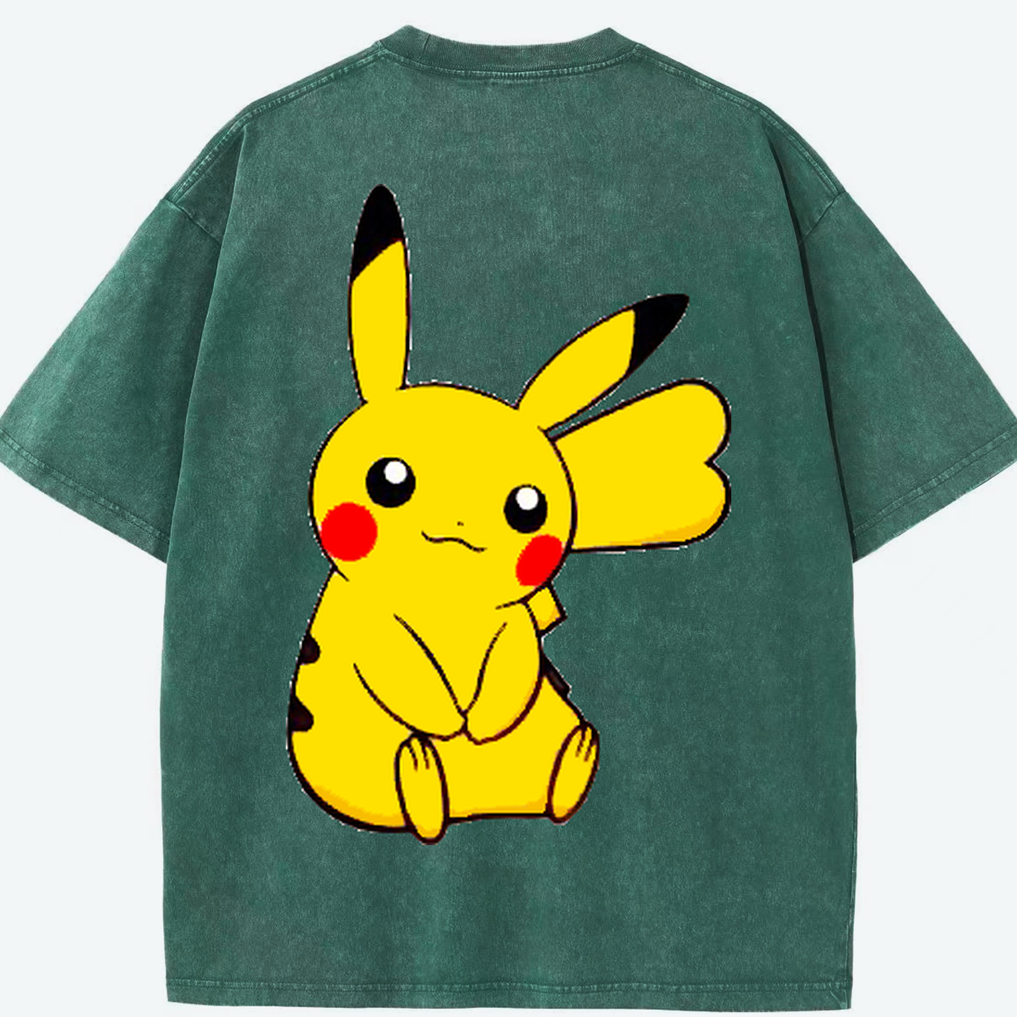 （画像用） ポケットモンスター Pokémon 綿100% ヴィンテージ風 半袖Tシャツ（背面プリント）